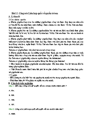 Giáo án GDCD Lớp 6 - Bài 12+14