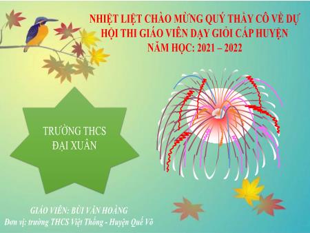 Bài giảng Ngữ văn Lớp 9 - Tiết 98: Khởi ngữ - Năm học 2021-2022 - Bùi Văn Hoàng