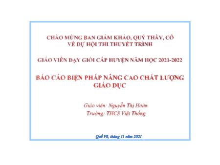 SKKN Biện pháp nâng cao chất lượng bộ môn Lịch sử thông qua phương pháp tổ chức trò chơi và tích hợp liên môn ở khối Lớp 7 và Lớp 8