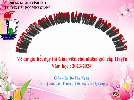 Bài giảng Hoạt động trải nghiệm 5 - Bài: Phòng tránh hỏa hoạn - Năm học 2023-2024 - Trường Tiểu học Vinh Quang