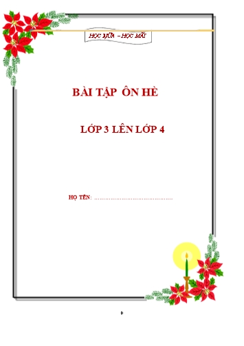 Bài tập ôn hè Lớp 3 lên Lớp 4 môn Toán