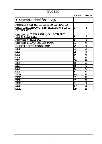 Bài tập ôn hè Lớp 5 môn Toán (Có đáp án)