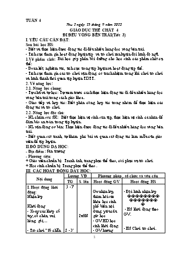 Kế hoạch bài dạy các môn khối Tiểu học - Tuần 4 - Năm học 2023-2024