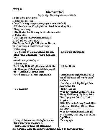 Kế hoạch bài dạy môn Tiếng Việt 4 - Tuần 24