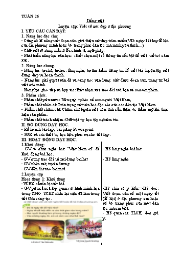 Kế hoạch bài dạy môn Tiếng Việt 4 - Tuần 26