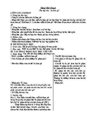Kế hoạch bài dạy môn Tiếng Việt Lớp 4 - Tuần 8