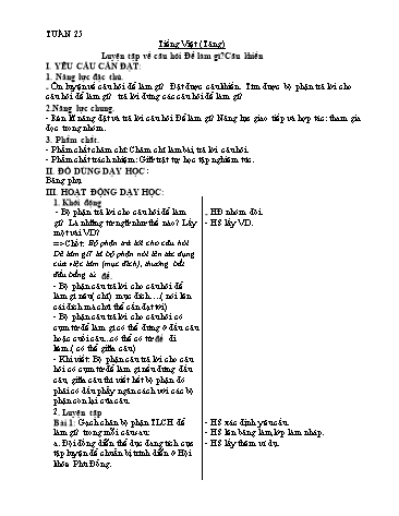 Kế hoạch bài dạy Phụ đạo môn Tiếng Việt 4 - Tuần 25