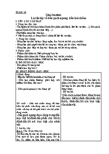 Kế hoạch bài dạy Phụ đạo môn Tiếng Việt 4 - Tuần 29