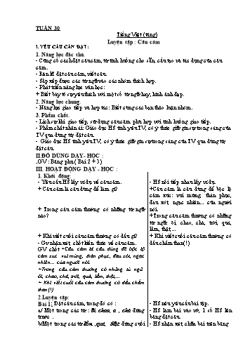 Kế hoạch bài dạy Phụ đạo môn Tiếng Việt 4 - Tuần 30