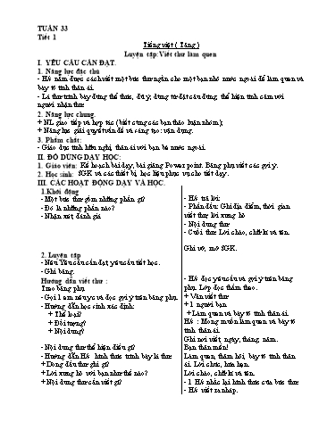 Kế hoạch bài dạy Phụ đạo môn Tiếng Việt 4 - Tuần 33