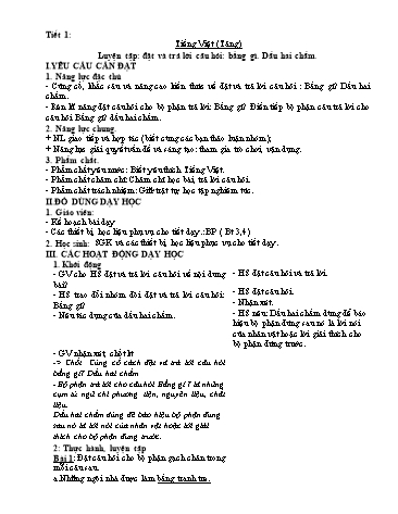 Kế hoạch bài dạy Phụ đạo môn Tiếng Việt 4 - Tuần 34