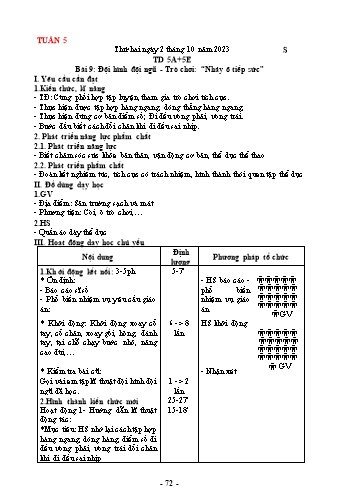 Kế hoạch bài dạy Tin học + Công nghệ + Lớp 3, 5 - Tuần 5 - Năm học 2023-2024
