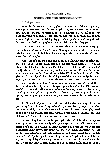Sáng kiến kinh nghiệm Một số biện pháp rèn nền nếp học tập cho học sinh Lớp 2, trường Tiểu học Kim Long, thông qua các hoạt động giáo dục tại nhà trường