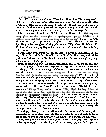 Sáng kiến kinh nghiệm Nghiên cứu những biện pháp duy trì sĩ số học sinh của trường