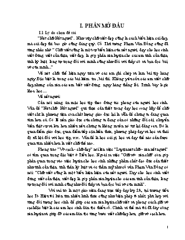 Sáng kiến kinh nghiệm Những bước cơ bản của giáo viên giúp học sinh dân tộc Lớp 2 Giữ vở sạch - Rèn chữ đẹp