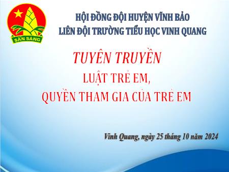 Slide Tuyên truyền luật trẻ em - Quyền tham gia của trẻ em